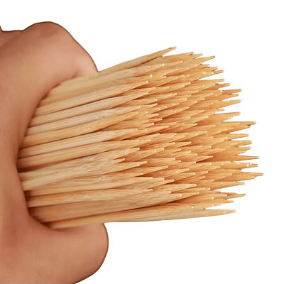 식품 등급 BBQ Bambu Stick 자연 색상 야외 Bambu Barbecue Skewers