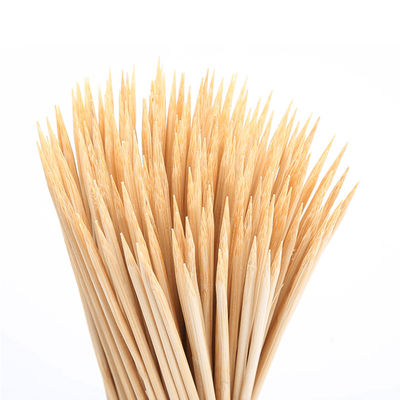 둥근 BBQ Bambu Stick 4.0 너비 BBQ Bambu Skewers 생물분해성