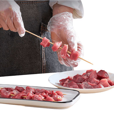 식품 등급 BBQ Bambu Stick 자연 색상 야외 Bambu Barbecue Skewers