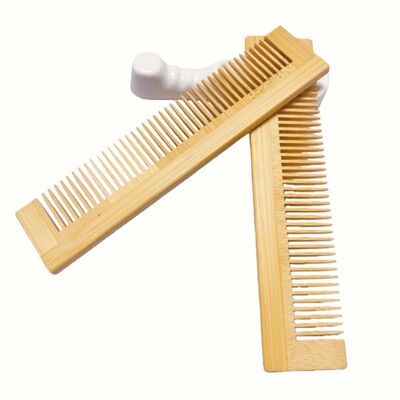 친환경 덩어리 소채 홈 호텔 살롱 Bambu Hair Comb Custom Bamboo Comb 레이저 로고 여행 호텔 여행 또는 호텔 용품에 대한 항 정적 기능이있는 자연의 Bambu Hair